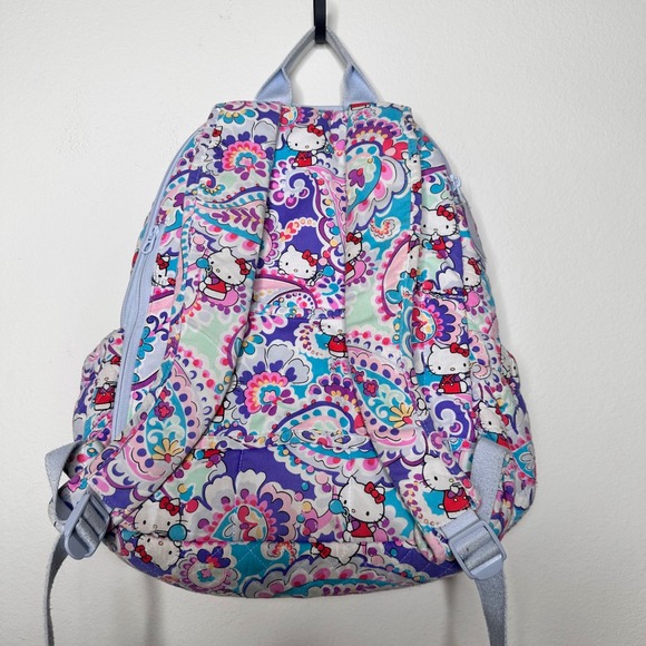 Vera Bradley Hello Kitty Paisley Quilted Backpack Sanrio Multicolor Floral Bag main image 4